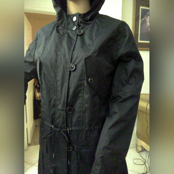 BNWT EXQUISITE JACKET BY URBAN REPUBLIC SZ. MED BLACK W/ DRAWSTRINGS PKTS HOODIE - Picture 15 of 15